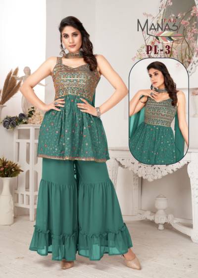 PL 3 By Manas Fab Designer Partywear Readymade Salwar Kameez Collection